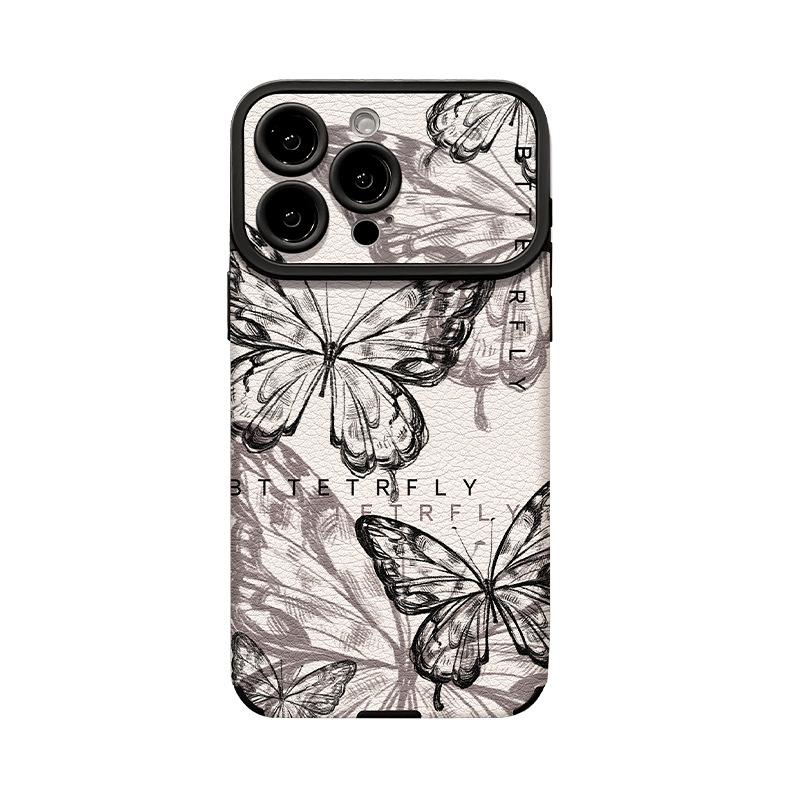 Retro Butterfly Chain Is Suitable for Apple 17promax Mobile Phone Case Iphone15 Silicone 16 Flip Fur 14 Huawei