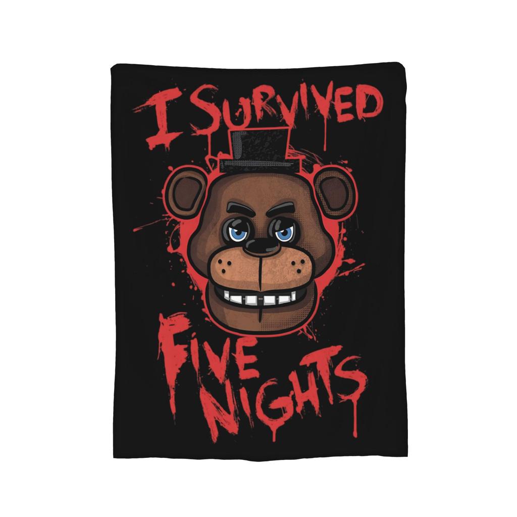FNAF At Freddys Blanket Velvet Spring Autumn Multifunction Super Warm Throw Blanket for Bedding Travel Quilt