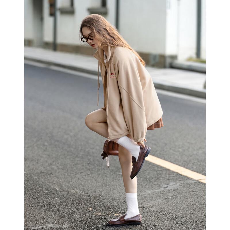 

TonLion Women s 2025 Winter Stand Collar Loose Fit Knit Jacket M