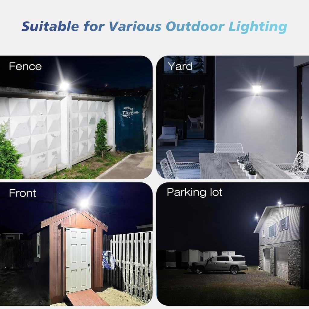 Solar Lights Outdoor Waterproof - 320° Wide Angle Solar Street Lights Outdoor Dusk to Dawn, Solar Flood Lights Outdoor Motion Sensor with Remote,