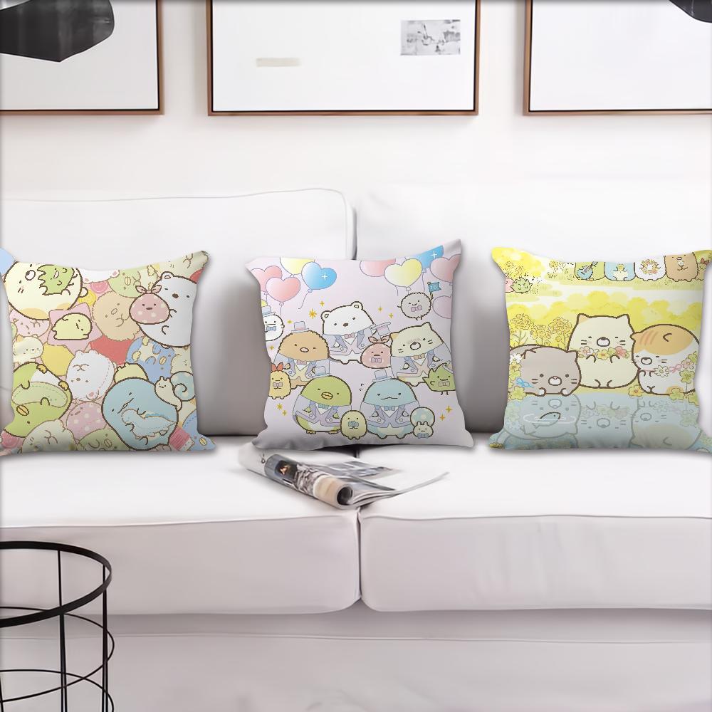 Cartoon S-Sumikko G-Gurashi cushion cover Pillow Sofa Printing Decoration Room Home Office Coffee Shop Car Nordic Simplicity