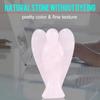Pink   Quartz Carved Angel Decoration Healing Stone Gemstone Decor, Perfect Gift for Family Friends