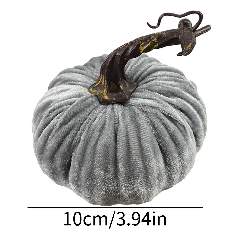 2025 Handmade Velvet Pumpkins Halloween Fall Harvest Vegetable Artificial Simulation Pumpkins Decoration For Garden Yard