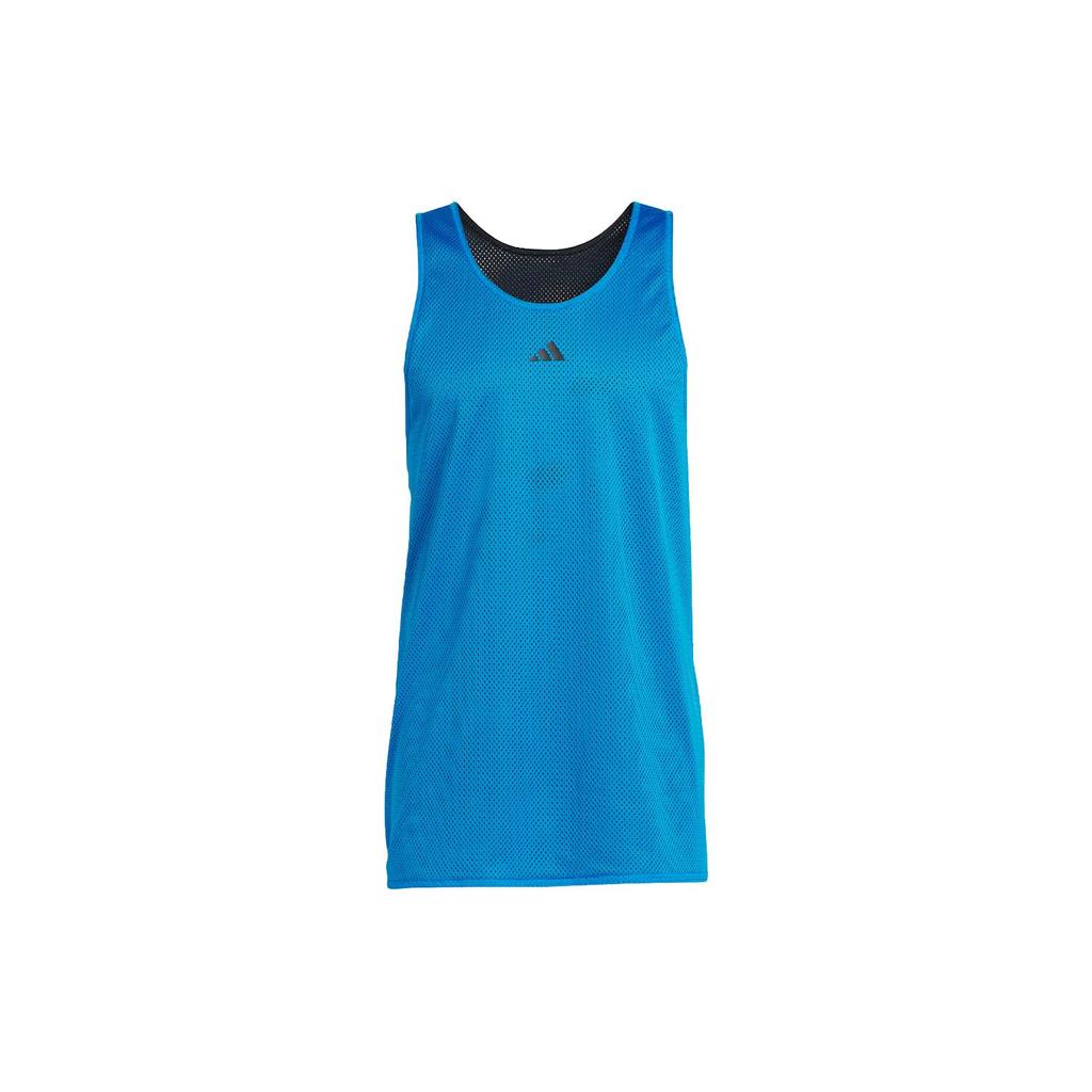 Adidas Reversible Sports Basketball Vest With Solid Color Logo Men Tops Carbon-Black IM4211