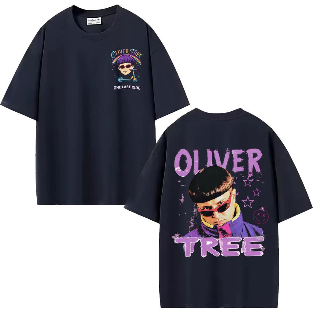 Oliver Tree One Last Ride Y2k Regalo per Fan Maglietta Unisex Abbigliamento Moda Harajuku Hip Hop T-shirt Top Estivi 100% Cotone Maglietta