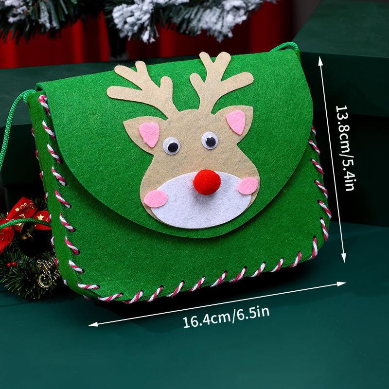 Christmas Heartfelt Gift DIY Handmade Backpack Material Santa Claus Snowman Tree Backpack Shoulder Bag Christmas Decorations