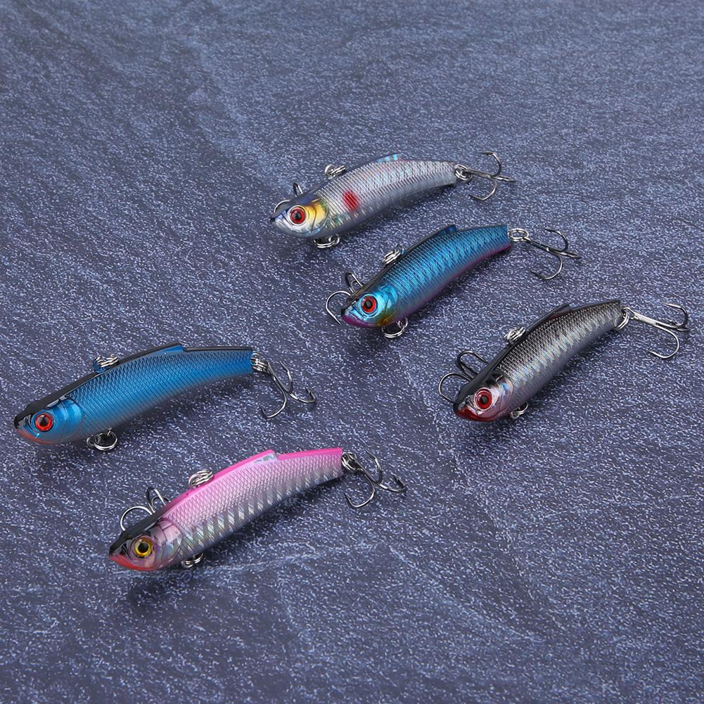 5 pcs 7cm 20g Swimbait Artificial Fishing Lures Hard Baits with Treble Hook Fish Tackle Accessories