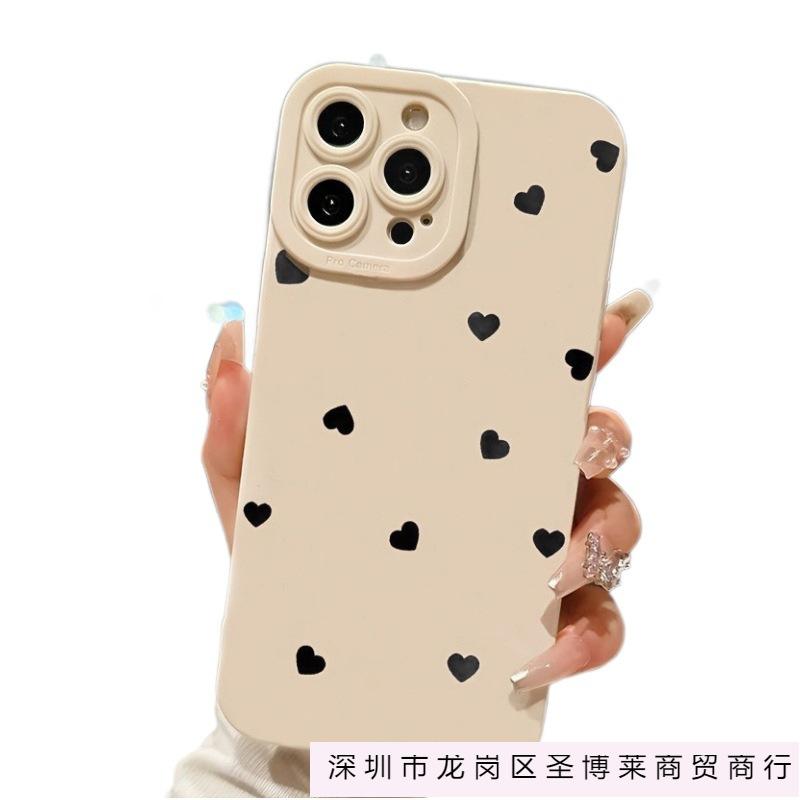 Black heart for apple 16/15/14/13/12promax pupil eye phone case iphone11 soft XR