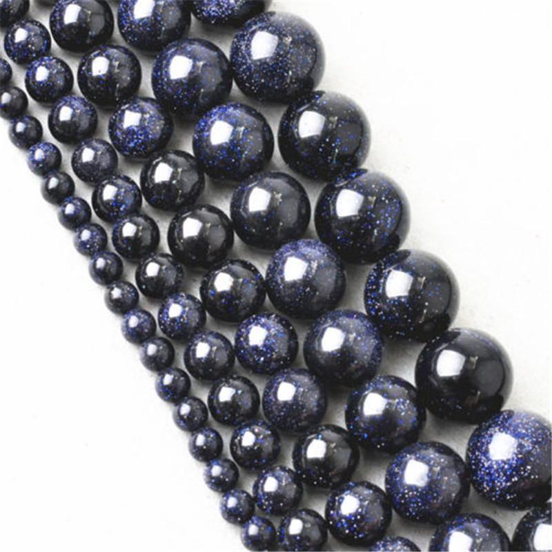 Luźne koraliki Space Quartz Gemstone Round Bead Natural do naszyjnika DIY 4-12mm Wysokiej jakości