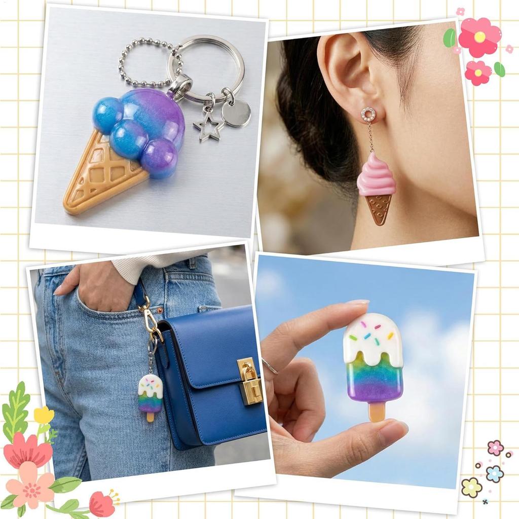Matriță Silicon Formă Înghețată 9 Cavități Matriță Rășină pentru Pandantiv Chei DIY Bijuterii Fondant Dulciuri Artizanat Coacere