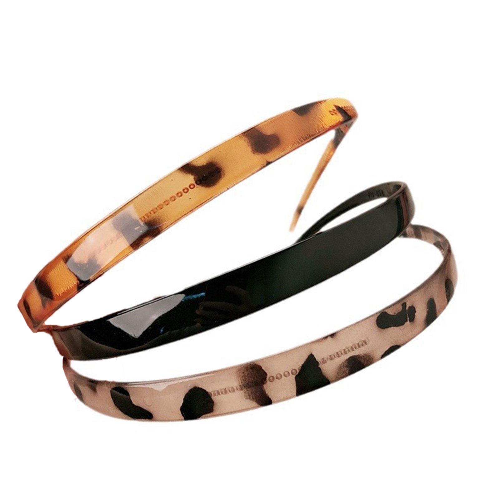 

3 шт. Тонкие пластиковые обручи для волос для женщин, мужчин и девочек, Нескользящие зубчики, Мягкие повязки на голову, Акриловый пластиковый обруч