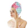 Mermaid Print Quick-Dry Hair Cap - Ultra-Fine Fiber Hair Drying Headscarf with Fish Scale Design