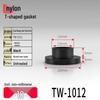 T-Shaped Nylon & Plastic Insulation Gasket, Screw Shaft Sleeve, M2-M35, Round Concave-Convex Design