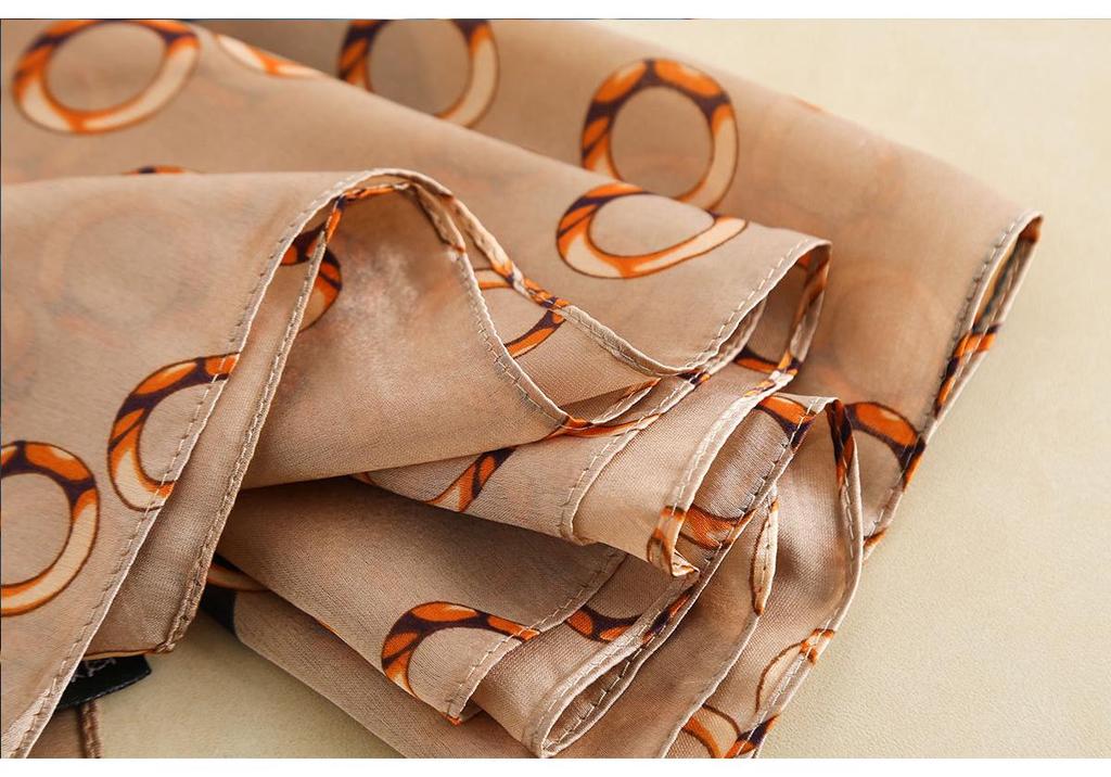 Women's Faux Silk Travel Shawl - Large Summer Sun Protection Retro Beach Towel Scarf