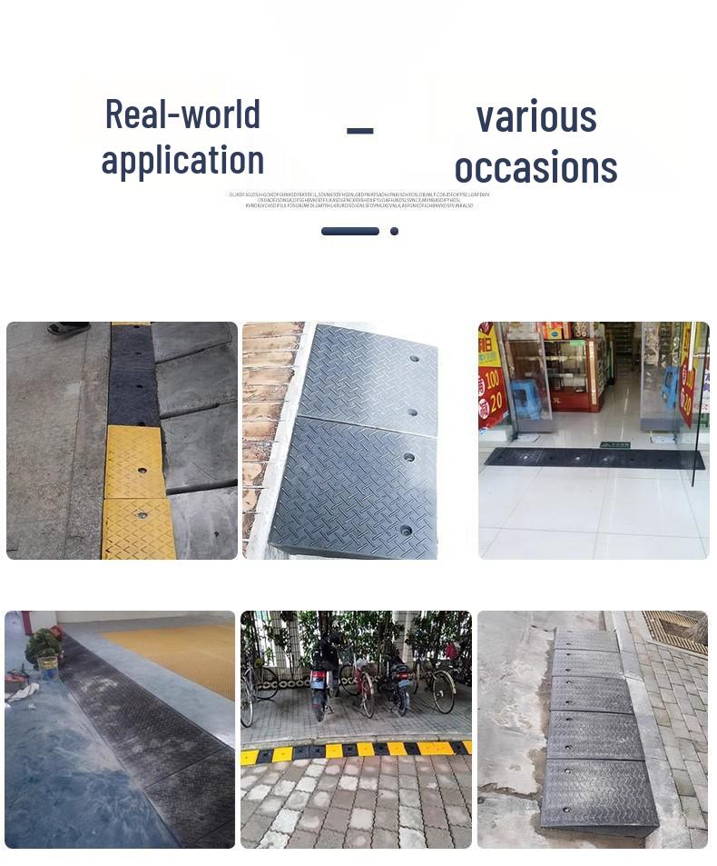 Uphill Assist Rubber Curb Ramp for Cars: Triangular Climbing Pad