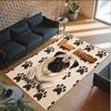 Pug Theme Crystal Velvet Floor Rug Personalized Custom Name Text Warm Carpet Home Decoration