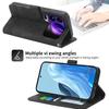DIERFENG DF-03 For Xiaomi 17 Pro Max Case Lines Imprint Wallet Leather Phone Cover with Wrist Strap
