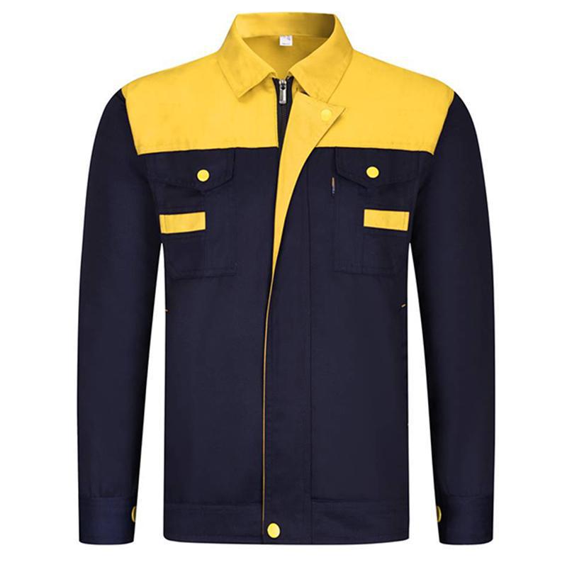 Men's Workwear Set: Wear-Resistant, Long Sleeve, Custom Logo & Embroidery for Auto Repair