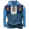 Plaid Print Men's Fashion Printed Hoodie Blue Brown Round Neck Autumn And Winter Designer Hoodie Casual Fashion Sweatshirt