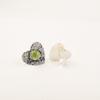 Natural Peridot Gemstone 925 Sterling Silver Jewelry Handmade Studs 0.6" For Her EE-143-8