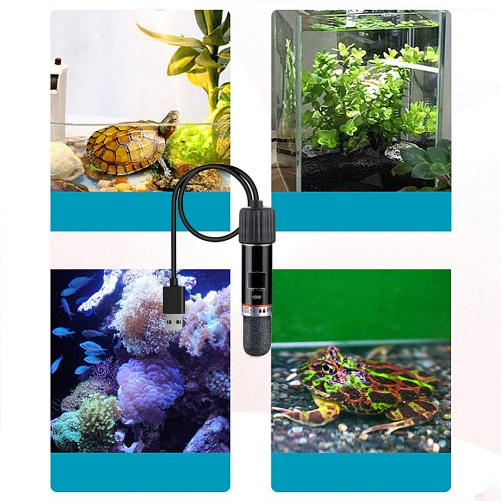Quartz Glass Mini Aquarium Heating Rod Black Turtle Tank Heating Rod Aquarium Heater  Fish Tank