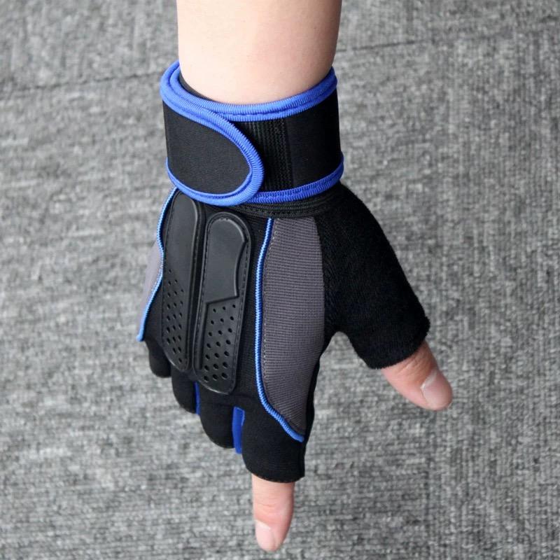 Multifunction Outdoor Motorcycle Cycling Sport Anti-slip Fingerless Gloves Men Women Wrist Wrap Gym Gloves