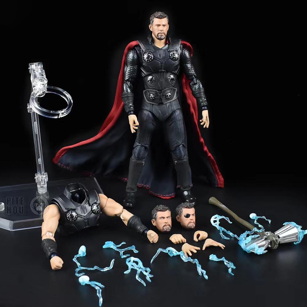 Hot Mov Thor Action Figure Joint Movable Avengers Infinity War Collectible Model Storm Axe For Adult Collection Display Model