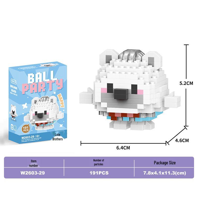 Lele Brothers Micro Building Blocks - Educational Small Animal Sets for Kids, Compatible with Lego, Boys' Toy Gifts