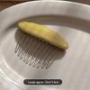 Korean Retro Woolen Hair Clip for Women - Elegant 2026 High-End Princess Comb for Bangs & Loose Hair Styling