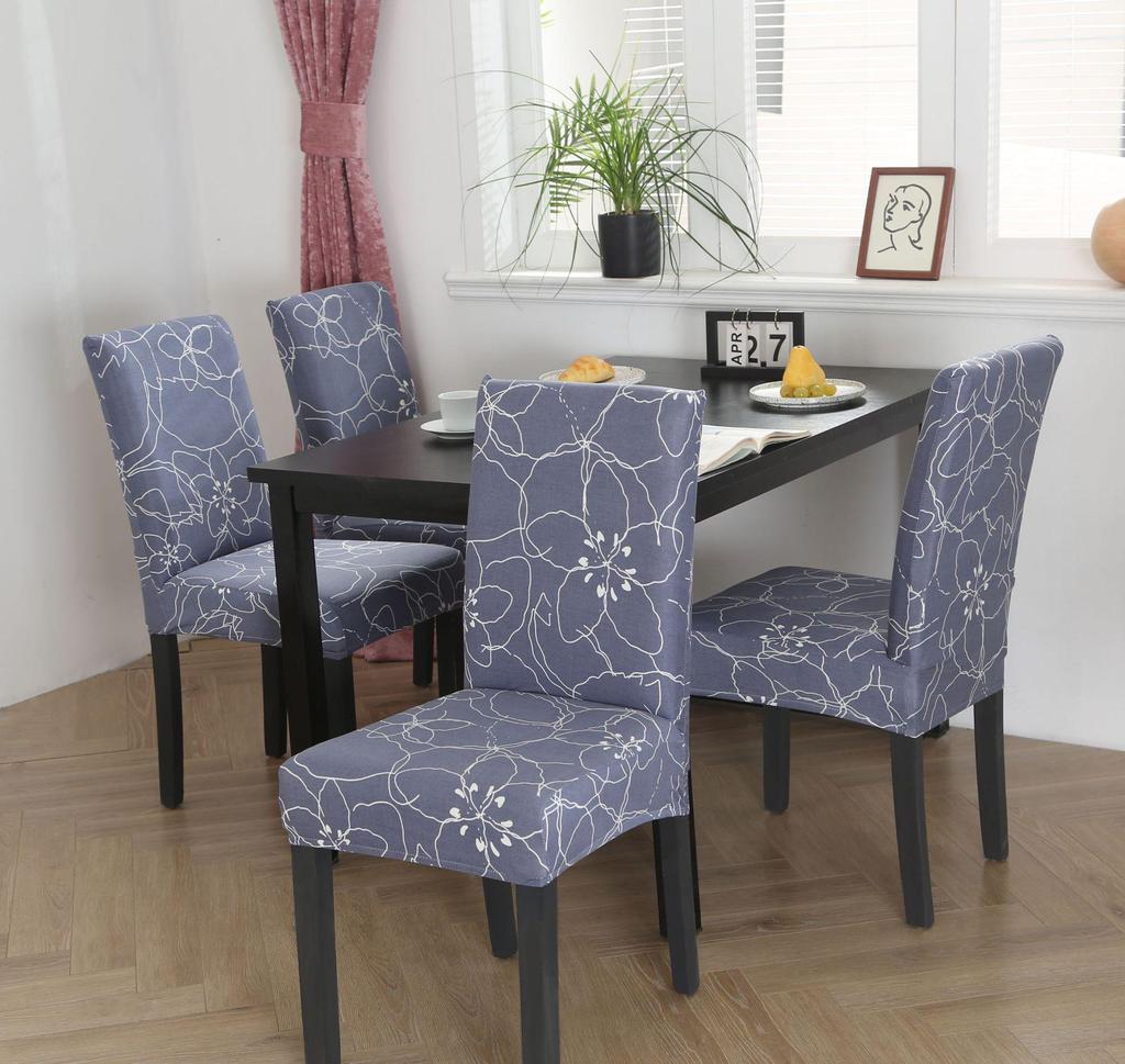 Stretchable Printed Chair Cover, Dustproof, for Home or Office Seats
