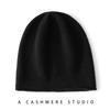 Gorro de Malha Unissex com Mistura de Caxemira Quente Proteção para as Orelhas Punho Dobrado Gorro de Inverno