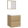 3114173 vidaXL Bathroom Vanity Unit with Basin and Mirror Sonoma Oak