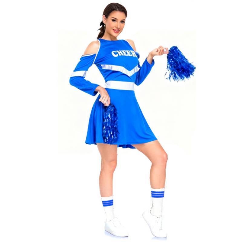 Bohemian Cheerleader Costume Set With Cotton Blend Fabric For Cosplay And Costume Parties
