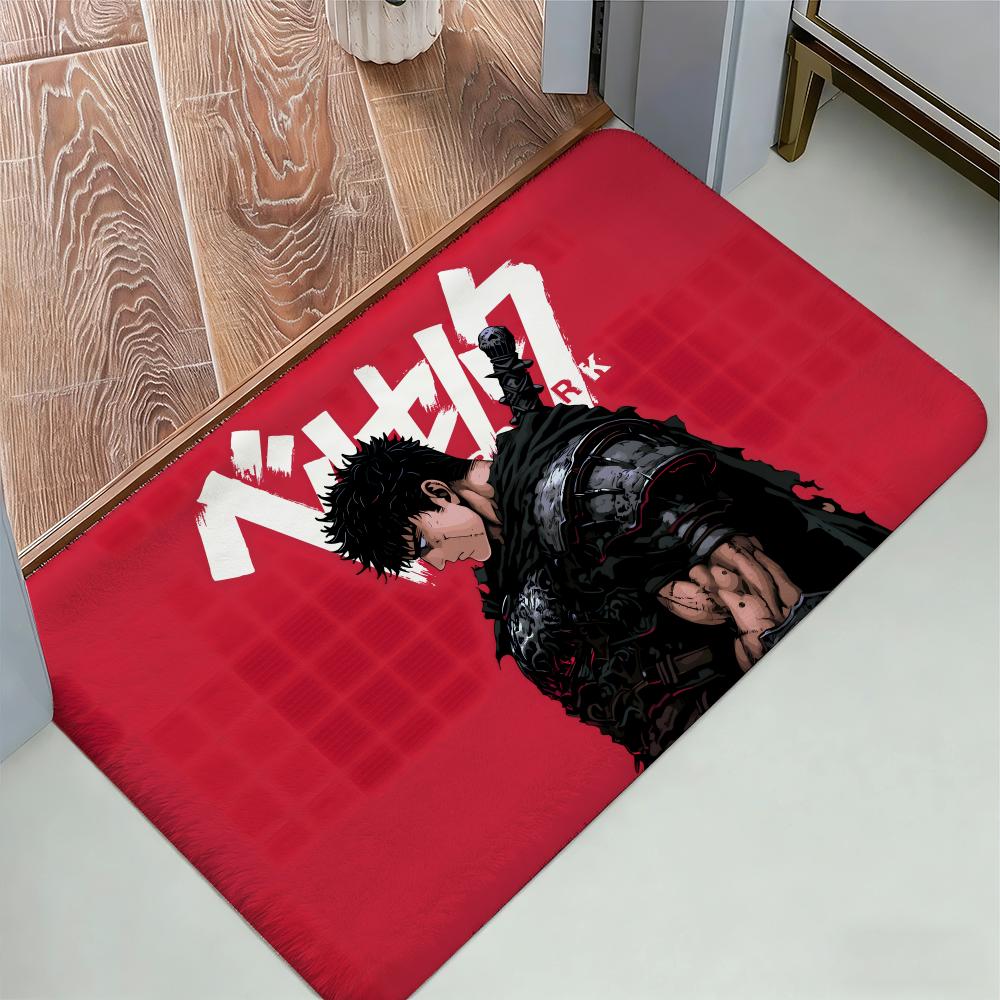 Guts Sword In Berserk Berserk Floor Mat Cozy Flannel Soft Thick Non-Slip Mat For Living Room Bedroom Kitchen Decor Rugs