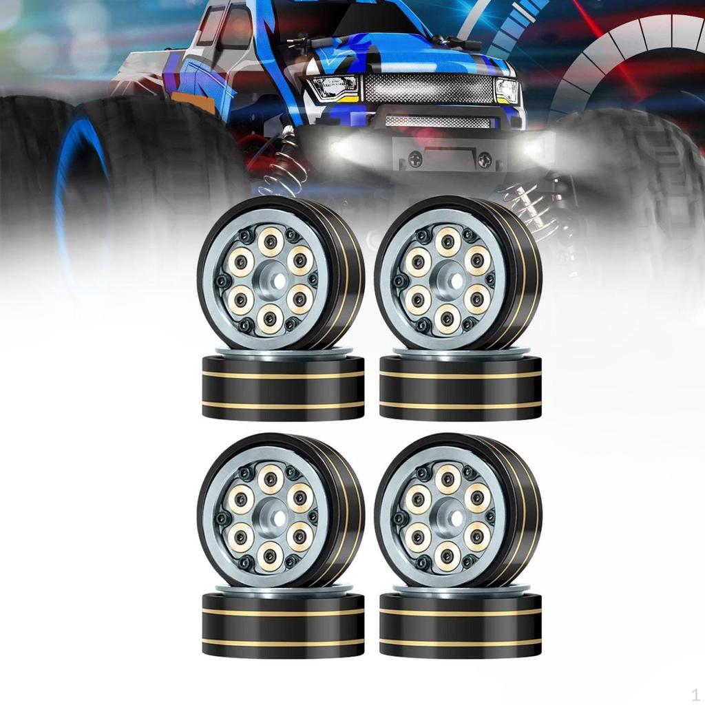 1/18 Tire Wheel Brass Counterweight Wheels RC Car Spare Part High Strength Metal Rim Hub for