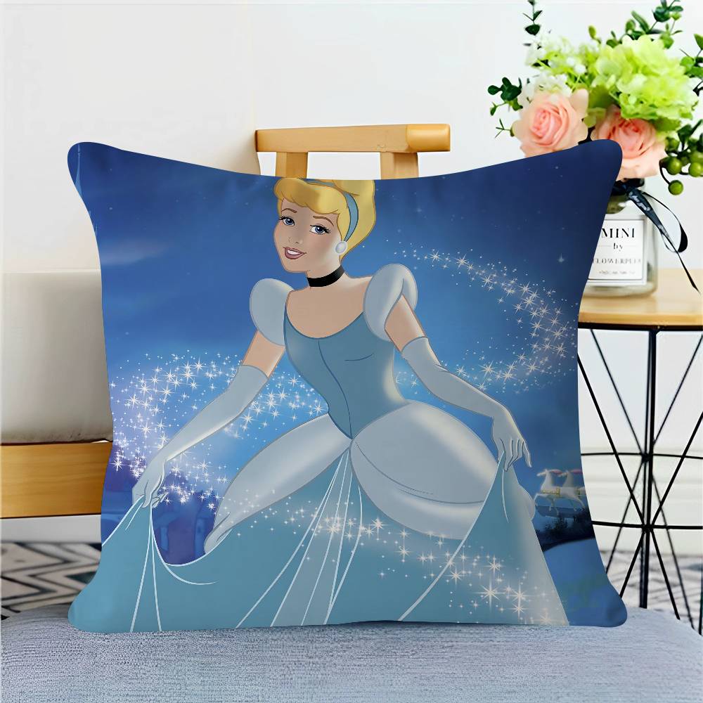 

C-Cinderella Maple Design Cushion Cover Happy Autumn Harvest Decor Holiday Decorati Pillow Cover 12x12Inch