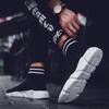 Fashion Red Men Sock Shoes Breathable Mesh High Top Sneakers Man Flast Slip-On Casual Shoes Men Plus Size 35-45 tenis masculino