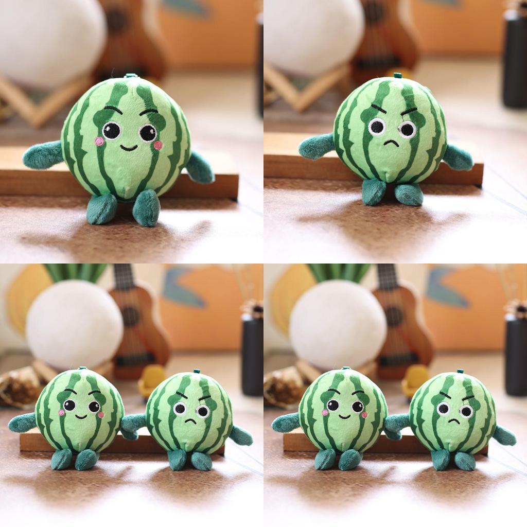 Uroczy pluszowy breloczek z arbuzem z miękkim krótkim włosem do dekoracji torby i na prezenty