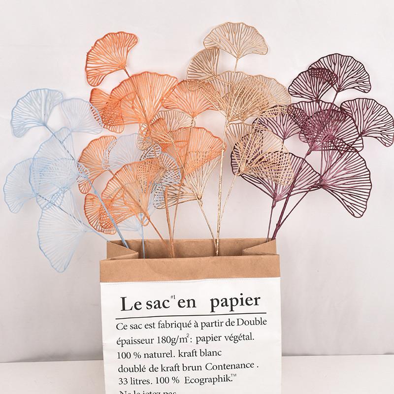 Ginkgobiloba Plastic Artificial Flowers For Wedding And Decorations Event