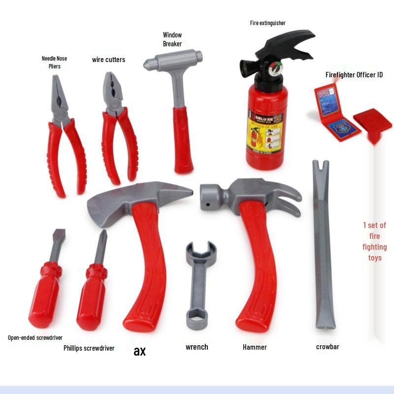 Kids Firefighter Role-Play Costume Set for Career Experience and Performances 165 cm