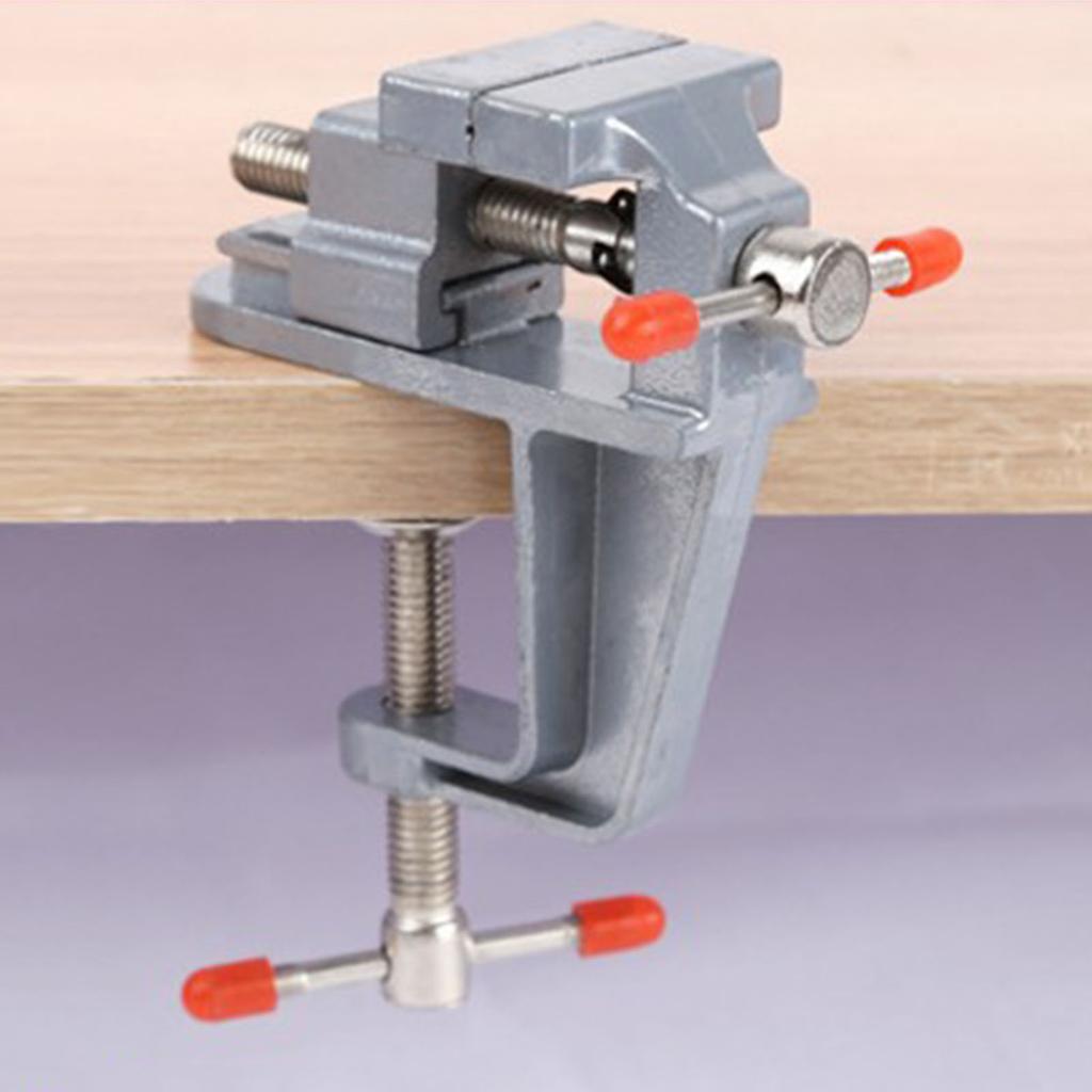 Small Bench Vise Clamp On Metal Mini Table Vise Tool for Woodworking 35mm Clamping Thickness