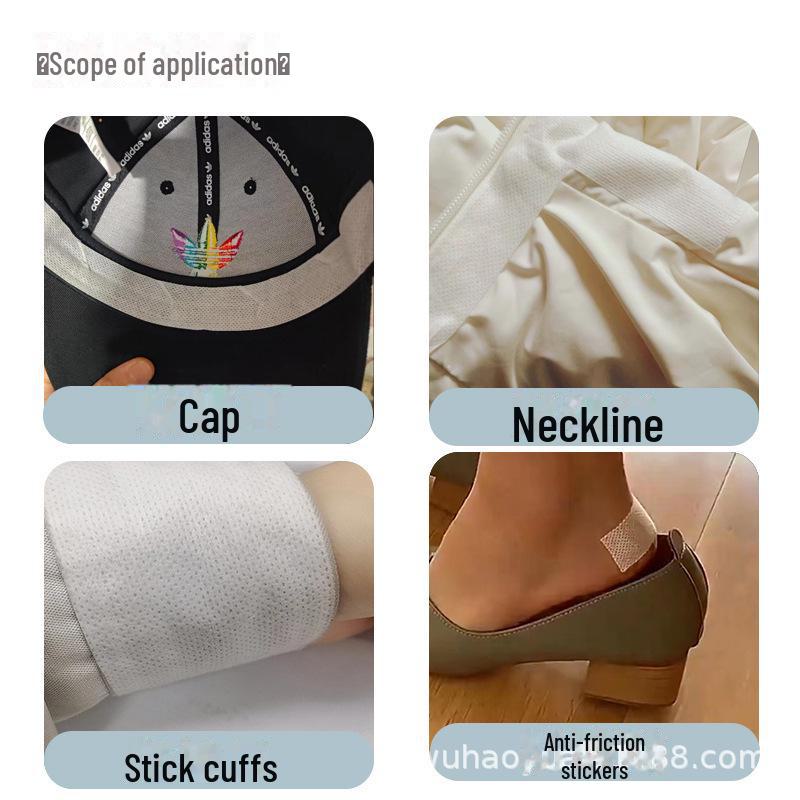Unisex Disposable Sweat-Absorbing Collar and Hat Patches