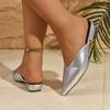 Fashion Fashion Pointed Toe Shallow Mouth Small Square Heel Slippers Summer New Bag Slip-on Non-Slip Low Heel Shoes