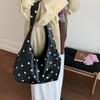 Japanese Polka Dot Large Capacity Tote Bag for Women 2026 New Versatile Commuter Underarm Bags Casual Red One Shoulder Handbag