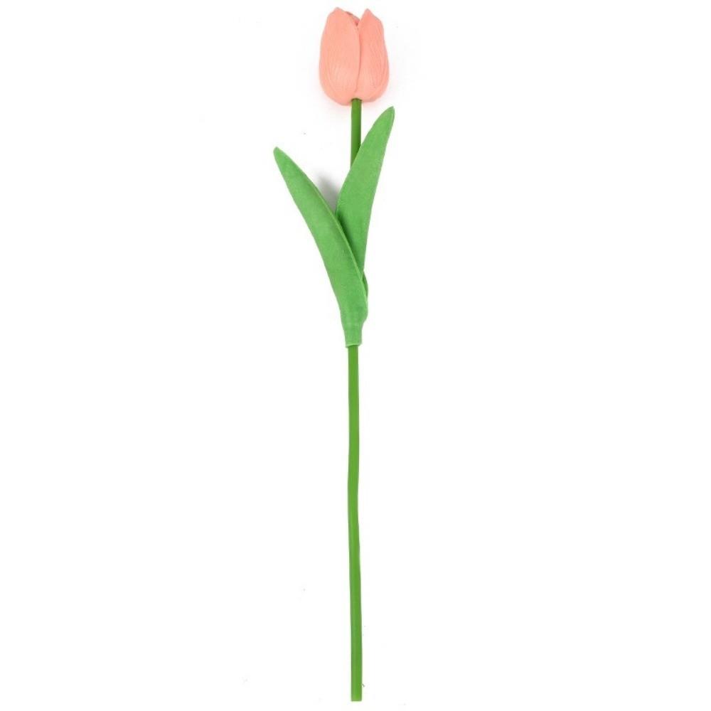 10pcs Artificial Tulips Flower Bouquet Real Touch Fade-Resistant Artificial Tulips Long Branch Tulips Fake Flower Home Decor