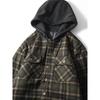 American Vintage Plaid Shirts Cotton-padded Jacket Outerwear Men's Winter Quilted Cargo Jacket Foreign Trade Men's Hood Shirt