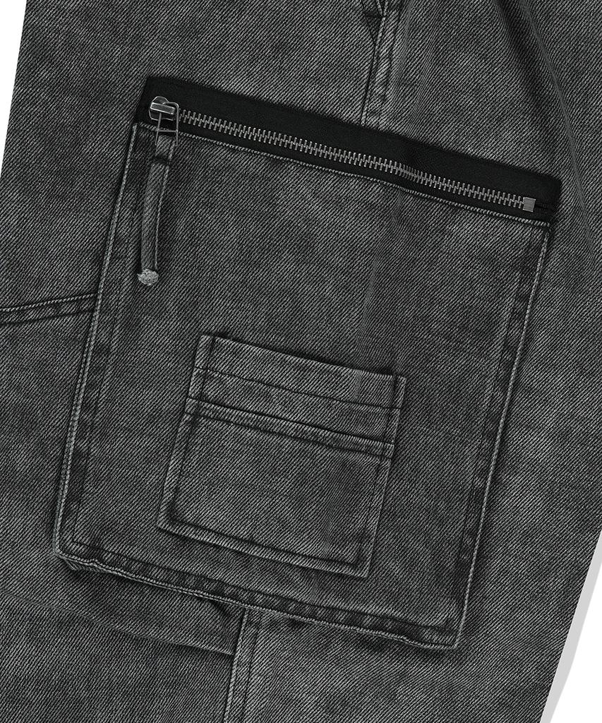 MAHAGRID Washed Utility Pant Charcoal(Mg2Fsmd121A)