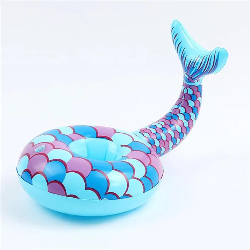Mini Water Coasters Floating Inflatable Cup Holder Swimming Pool Drink Float Toy Inflatable Circle Pool Coasters Swan Flamingo