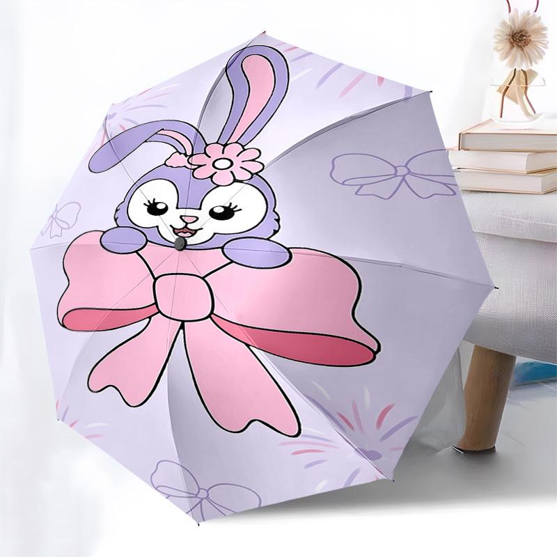 1pc rabbit bow umbrella automatic open/close, 8-Rib Durable Frame, Compact Folding Design, Ideal Birthday/Holiday Gift  1142A