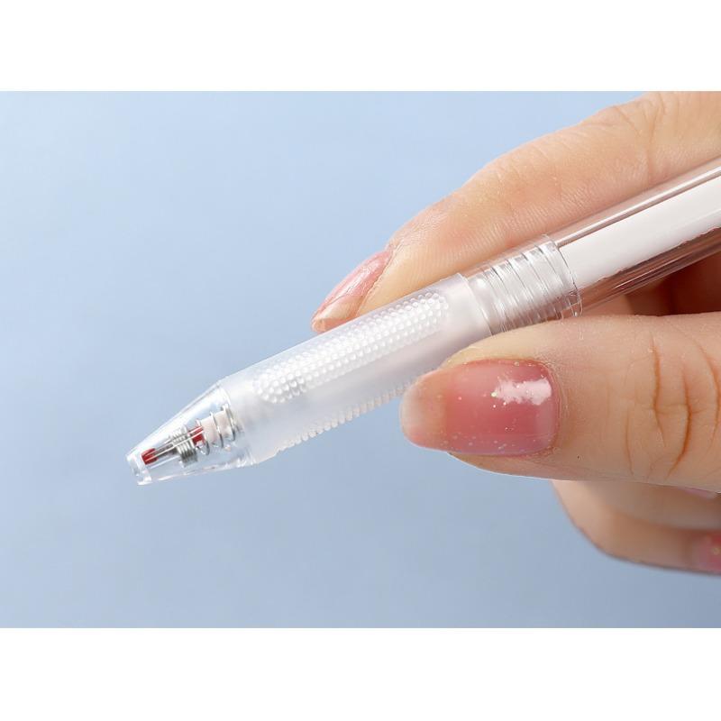 Japanese Minimalist Style Transparent Barrel 0 5mm Retractable Quick Dry St Tip Neutral Gel Pen